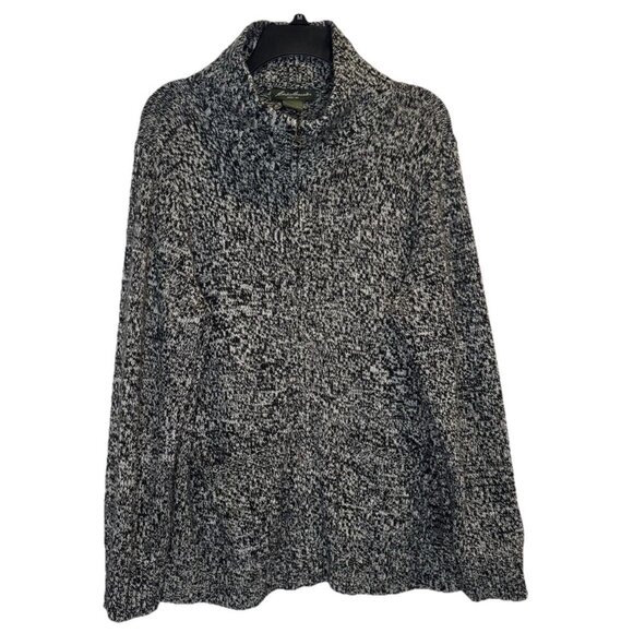 EDDIE BAUER Women’s Marled Knit Wool Blend Full Zip Cardigan Sweater Jacket XXL - Picture 1 of 9